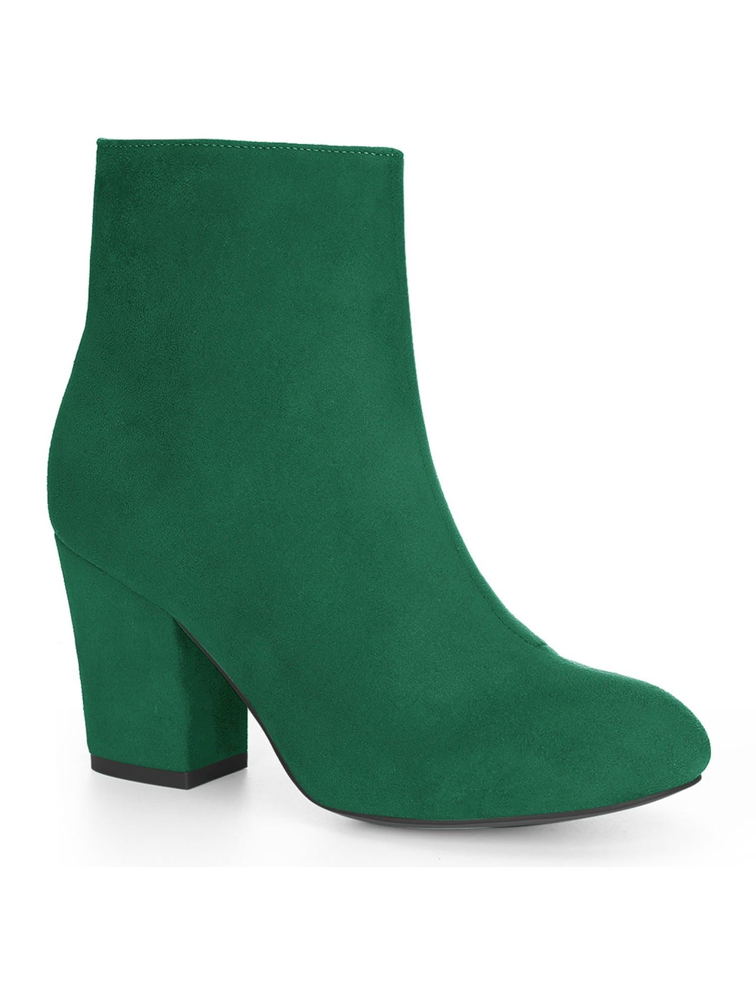 Side Zipper Fashionable Block Heel Short Boots main image 0
