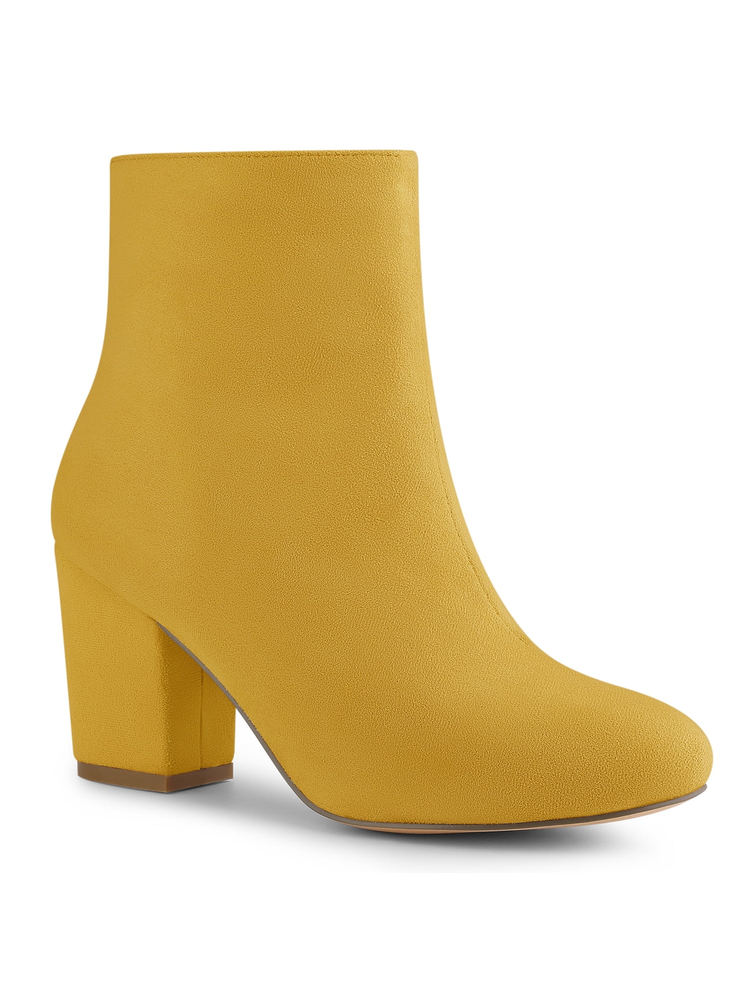 Embroidered Round Toe Block Heel Boots - Mid Heel Artistic Ankle Boots main image 0