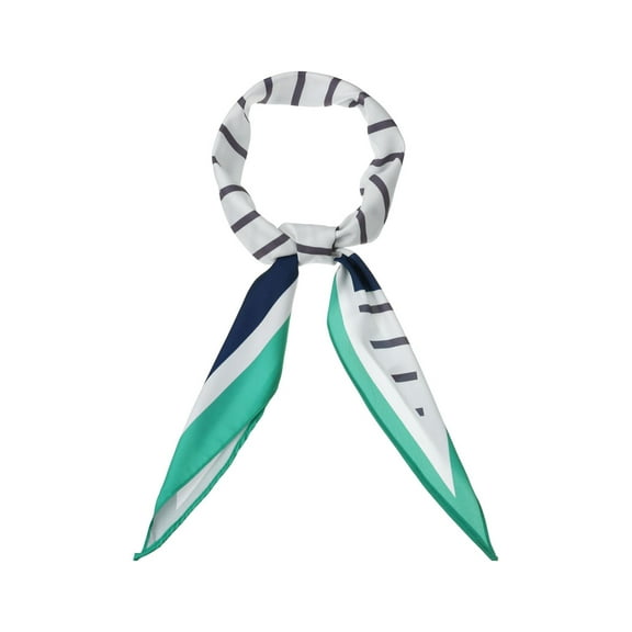 INSPIRE CHIC Women's Silky Rhombus Neckerchief Stripe Print Neck Scarf