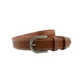 thumbnail image 1 of INSPIRE CHIC Women's Single Prong Buckle Classic Double Stitch Belt Camel Waist: 32.3 "/82cm-38.3 "/97cm, 1 of 5