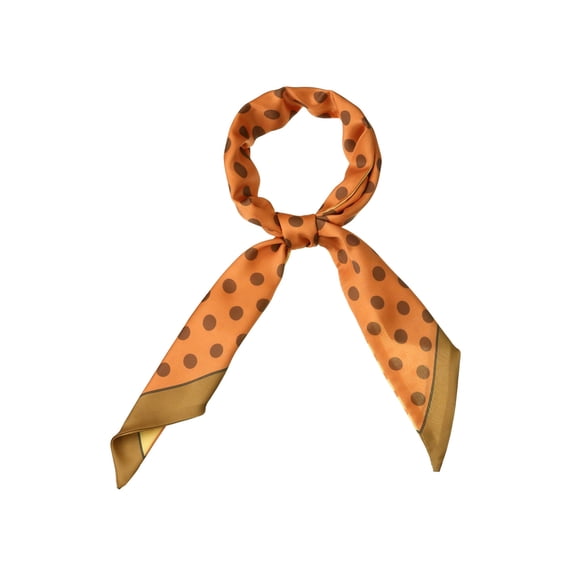 INSPIRE CHIC Women's Skinny Scarf Neck Scarves Double Sided Neckerchief Hairband Orange