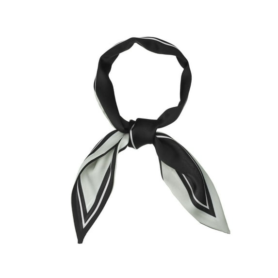 INSPIRE CHIC Women's Elegant Skinny Scarf Ribbon Hair Band Handbag Handle Neck Scarf Black Pure
