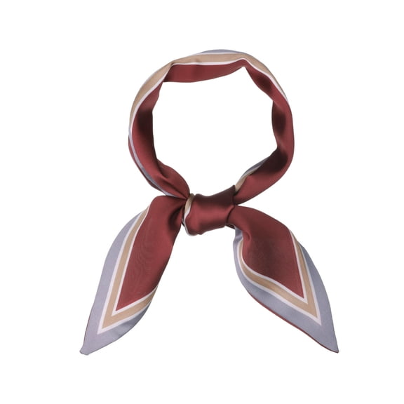 INSPIRE CHIC Women's Elegant Skinny Scarf Ribbon Hair Band  Handbag Handle Neck Scarf Wine Red Pure