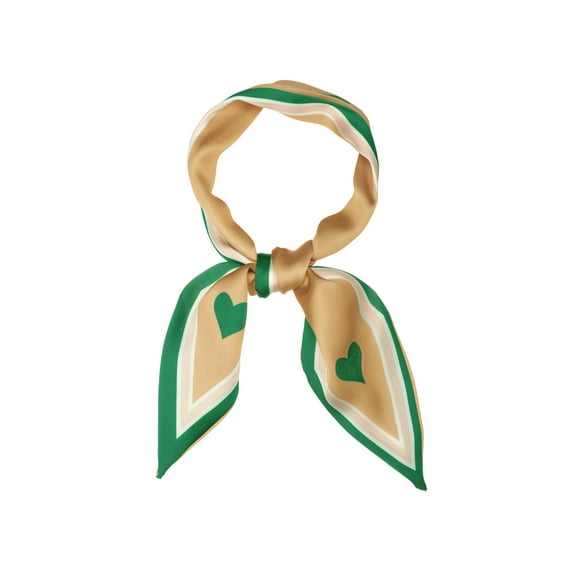 INSPIRE CHIC Women's Elegant Skinny Scarf Ribbon Hair Band Handbag Handle Neck Scarf Champagne Gold