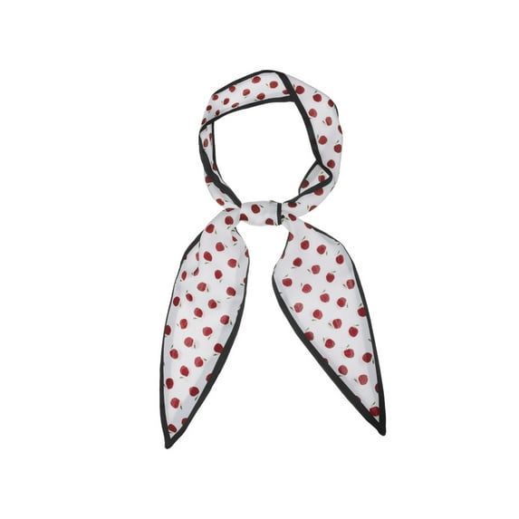 INSPIRE CHIC Women's Skinny Scarves Neckerchief Leaf Pattern Hair Band Black