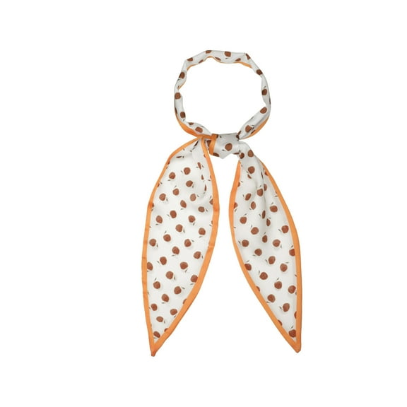 INSPIRE CHIC Women's Skinny Scarves Neckerchief Leaf Pattern Hair Band Orange