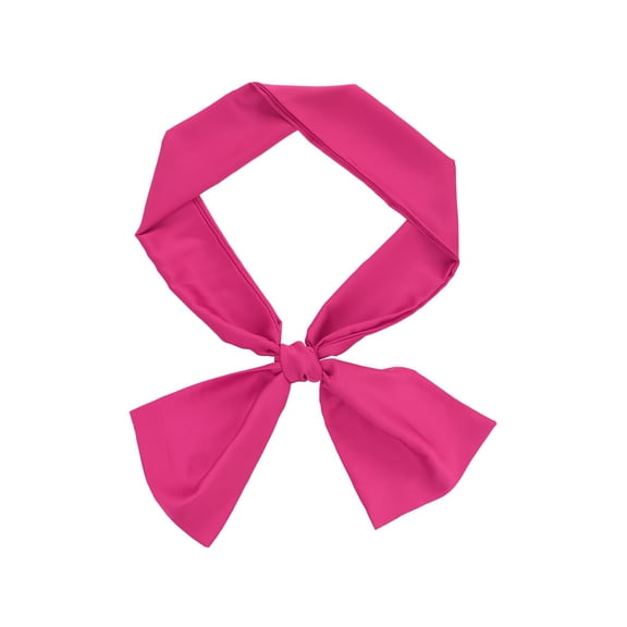 INSPIRE CHIC Women's Scarves Solid Color Kerchief Silky Scarves Long Neck Wraps Fuchsia