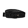 thumbnail image 1 of INSPIRE CHICWomens Skinny Waist Belts Braided Woven Bohemian Belts for Dress Metal Buckle 22.83-33.07" Black, 1 of 4