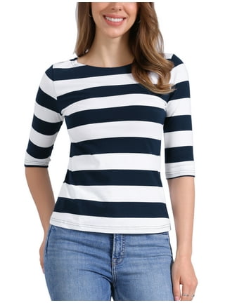 Allegra K] サマー Tシャツ レディース カジュアル ラウンド