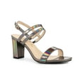 thumbnail image 1 of BLISSFUL STEP Women's Slingback Block Heel Ankle Strap Sandals Gunmetal 9.5, 1 of 7