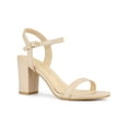 thumbnail image 1 of BLISSFUL STEP Women's Slingback Block High Heels Sandals Beige 8, 1 of 7