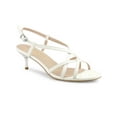 thumbnail image 1 of BLISSFUL STEP Women's Slingback Strappy Stiletto Heels Sandals White 9.5, 1 of 8