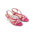 thumbnail image 1 of BLISSFUL STEP Women's Slingback Strappy Stiletto Heels Sandals Hot Pink 7, 1 of 8