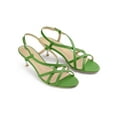 thumbnail image 1 of BLISSFUL STEP Women's Slingback Strappy Stiletto Heels Sandals Green 7.5, 1 of 7