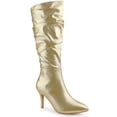 thumbnail image 1 of BLISSFUL STEP Women's Slouch Stiletto High Heels Knee High Boots, 1 of 7