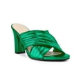 thumbnail image 1 of BLISSFUL STEP Women's Shoes Strap Slip on Block Heel Slide Sandals Green 8, 1 of 7