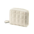 thumbnail image 1 of INSPIRE CHIC Women's Small Credit Cards Short Paragraph Wallet White, 1 of 6