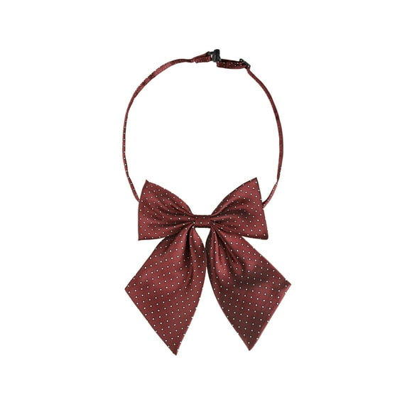 INSPIRE CHIC Women's Small Dots Pre-tied Bowtie Adjustable Strap Cute Bow Ties Red One Size
