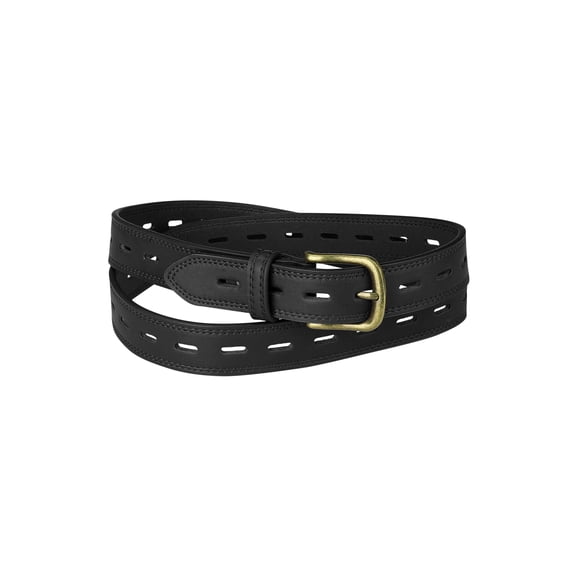 INSPIRE CHIC Women's Solid Color Faux Leather Belt Metal Pin Buckle Waist Belts 125cm/49.21" Black2