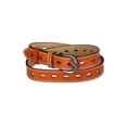 thumbnail image 1 of INSPIRE CHIC Women's Solid Color Faux Leather Belt Metal Pin Buckle Waist Belts 114.5cm/45.08" Orange-brown, 1 of 4