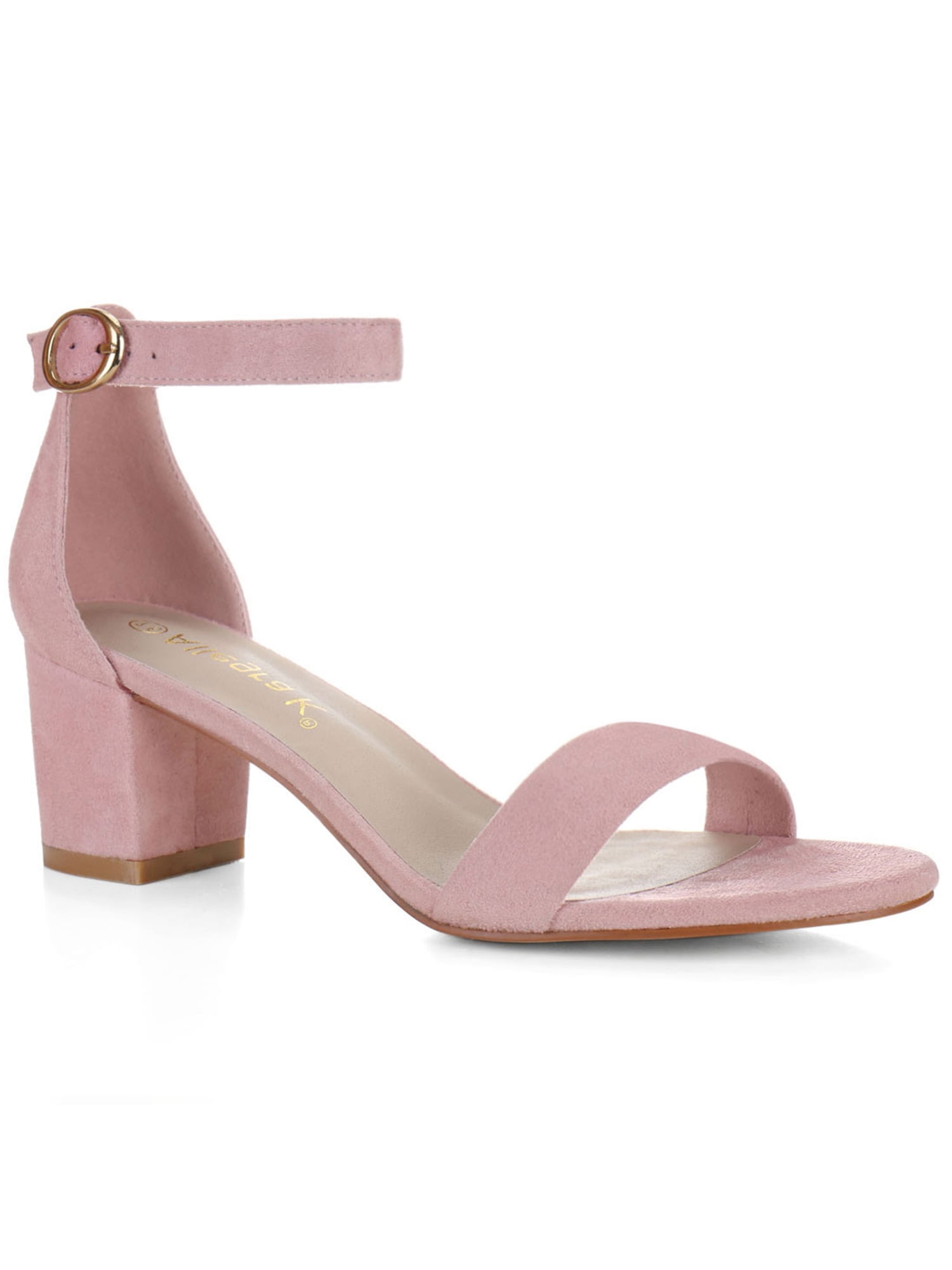 Plain Pink Buckle Strap Sandals main image 0