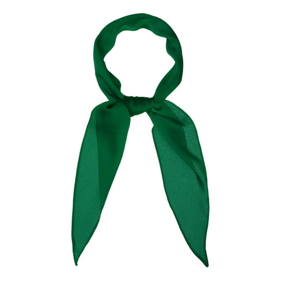 INSPIRE CHIC Mother's Day Solid Color Rhombus Neck Scarf Scarves Skinny Long Neckerchief for Women M Green