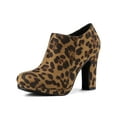 thumbnail image 1 of Allegra K Women's Solid Color Rounded Toe Block Heel Ankle Booties, 1 of 6