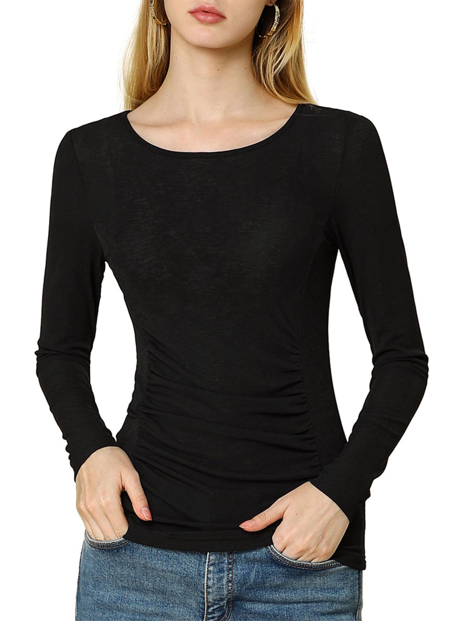 Women's Long Sleeve Round Neck Printed Top