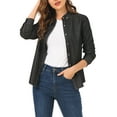 thumbnail image 1 of Allegra K Women's Solid Shirts Long Sleeve Button Down Denim Shirt, 1 of 7