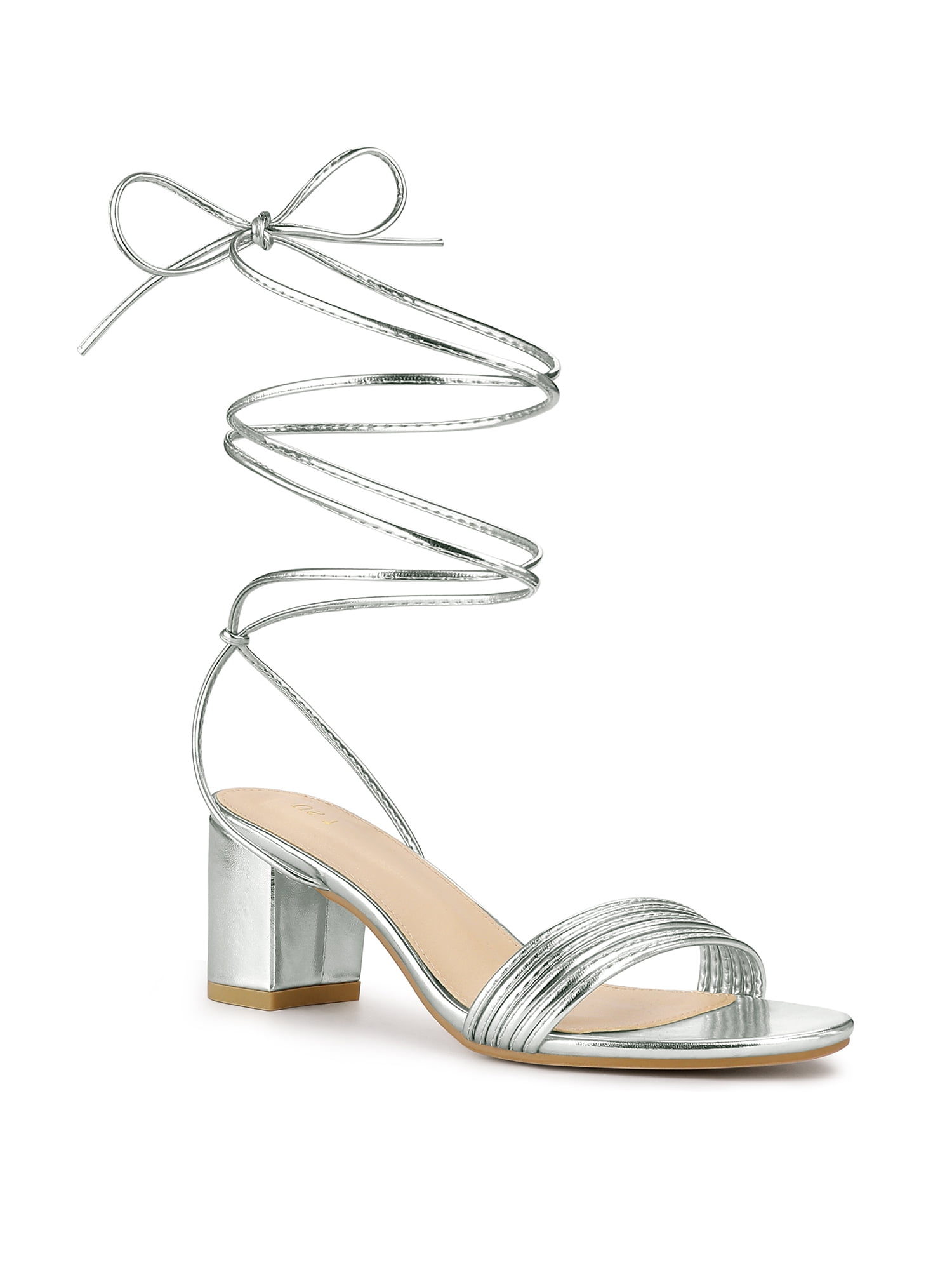 Lace-Up Block Heel Sandals