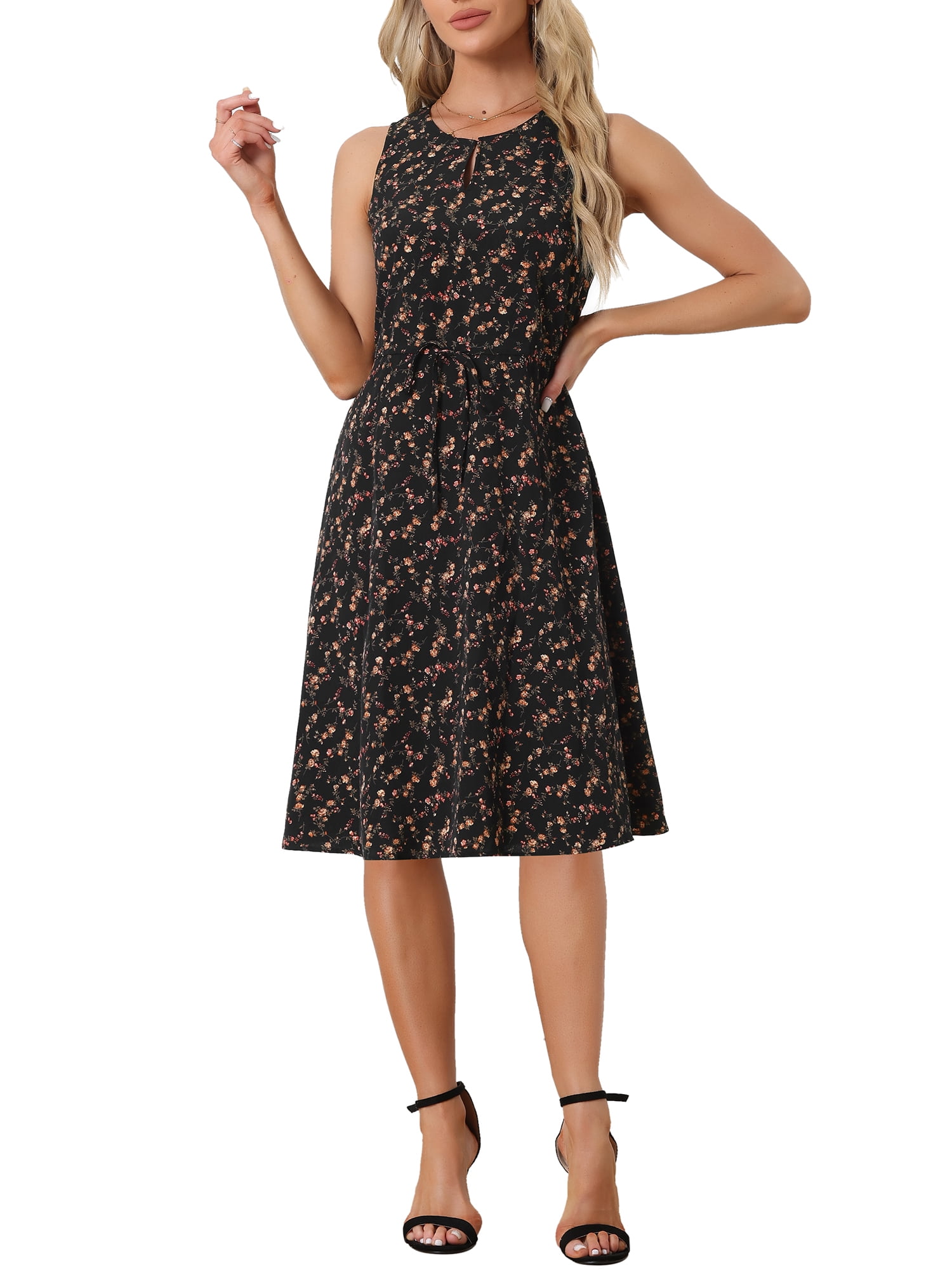 INSPIRE CHIC Women's Midi Floral Dresses Summer Casual Wedding Guest ...