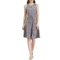 thumbnail image 1 of Allegra K Women's Split Neck Printed Sleeveless Casual Dress, 1 of 7