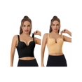 thumbnail image 1 of NOMADIC NOOK Women's Sports Bra Wirefree Camisole, Push Up Crop Tops Workout Sleep Bralette 2 Packs, 1 of 4