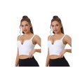 thumbnail image 1 of NOMADIC NOOK Women's Sports Bra Wirefree Camisole, Push Up Crop Tops Workout Sleep Bralette 2 Packs, 1 of 4