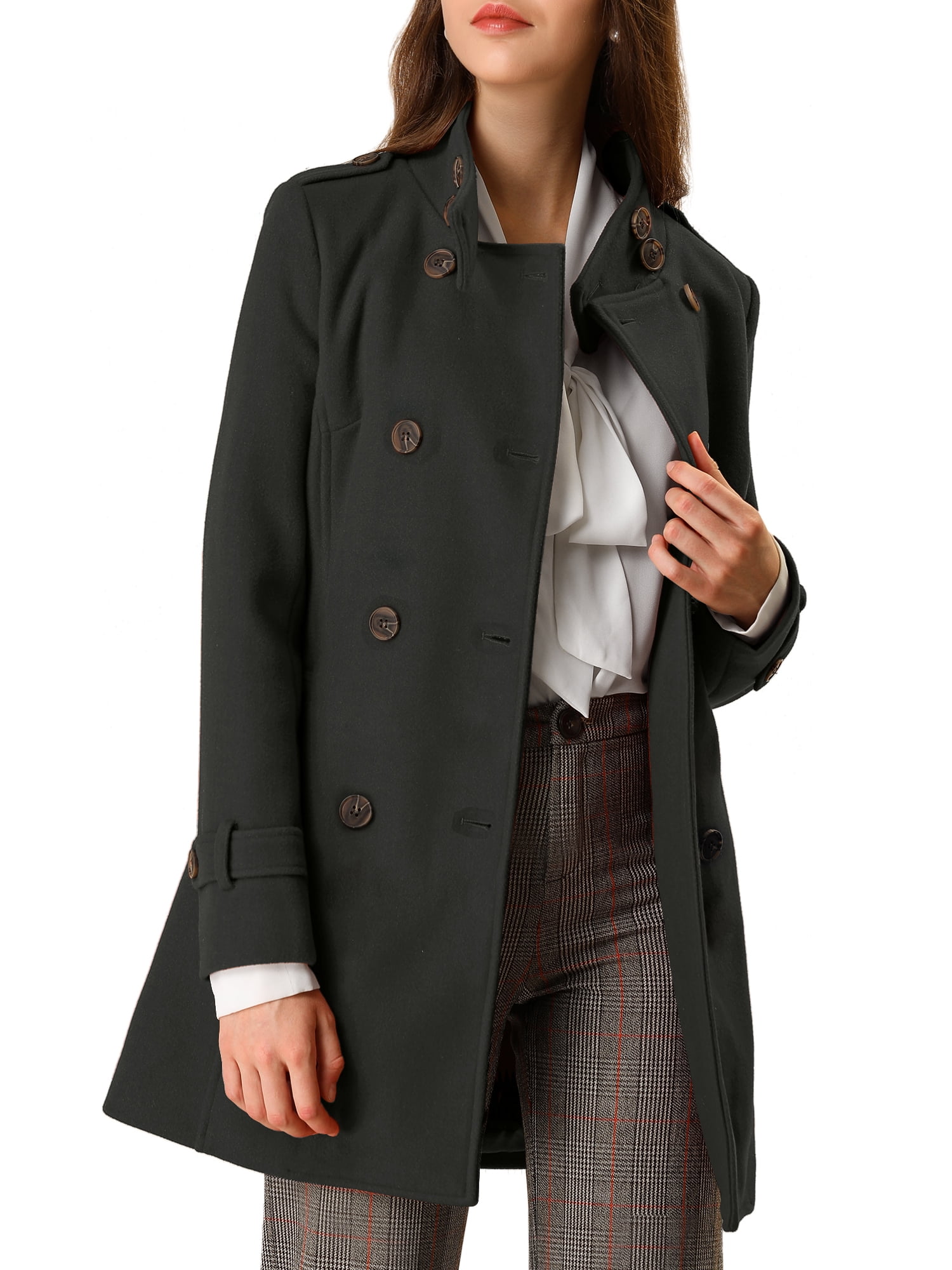 Allegra K Damen Trenchcoat - Eleganter Mantel Mit Blumenprint