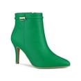 thumbnail image 1 of BLISSFUL STEP Women's Stiletto Heels Pointed Toe Side Zip Ankle Boots Green 9, 1 of 8