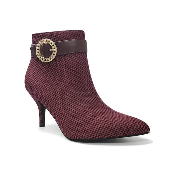 BLISSFUL STEP Women's Stiletto High Heels Mesh Fabric Ankle Boots