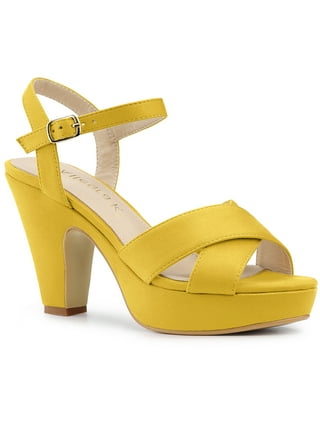 Platform Heels in Heels | Yellow - Walmart.com