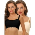 thumbnail image 1 of NOMADIC NOOK Women's Strapless Bra Wireless Non-Slip Tube Top Removable Straps Bandeau Bras 2 Packs, 1 of 4