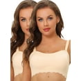 thumbnail image 1 of NOMADIC NOOK Women's Strapless Bra Wireless Non-Slip Tube Top Removable Straps Bandeau Bras 2 Packs, 1 of 4