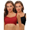 thumbnail image 1 of NOMADIC NOOK Women's Strapless Bra Wireless Non-Slip Tube Top Removable Straps Bandeau Bras 2 Packs, 1 of 4