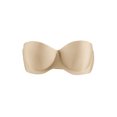 thumbnail image 1 of INSPIRE CHIC Women Strapless Demi Cup Push Up Convertible Extender Wirefree Bra Beige D, 1 of 7