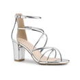 thumbnail image 1 of BLISSFUL STEP Women's Strappy Crisscross Strap Block Heels Sandals, 1 of 9
