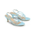 thumbnail image 1 of BLISSFUL STEP Women's Shoes Strappy Slingback Kitten Heel Sandals Sky Blue 7, 1 of 8