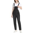 thumbnail image 1 of Allegra K Women's Stretch Skinny Pant Casual Overalls Denim Suspender Jumpsuit, 1 of 5