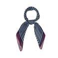 thumbnail image 1 of INSPIRE CHIC 70cm Women Stripe Print Square Scarves Kerchief Neck Scarf Neckerchief Headband 27.56*27.56'' Navy Blue, 1 of 5