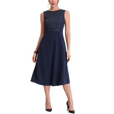 Midi-jurk, lyocell, gobletkraag, V-hals, 3/4-mouwen, groen blauw | Ulla