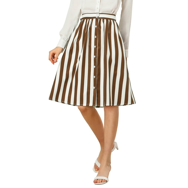 Button front a line hotsell midi skirt