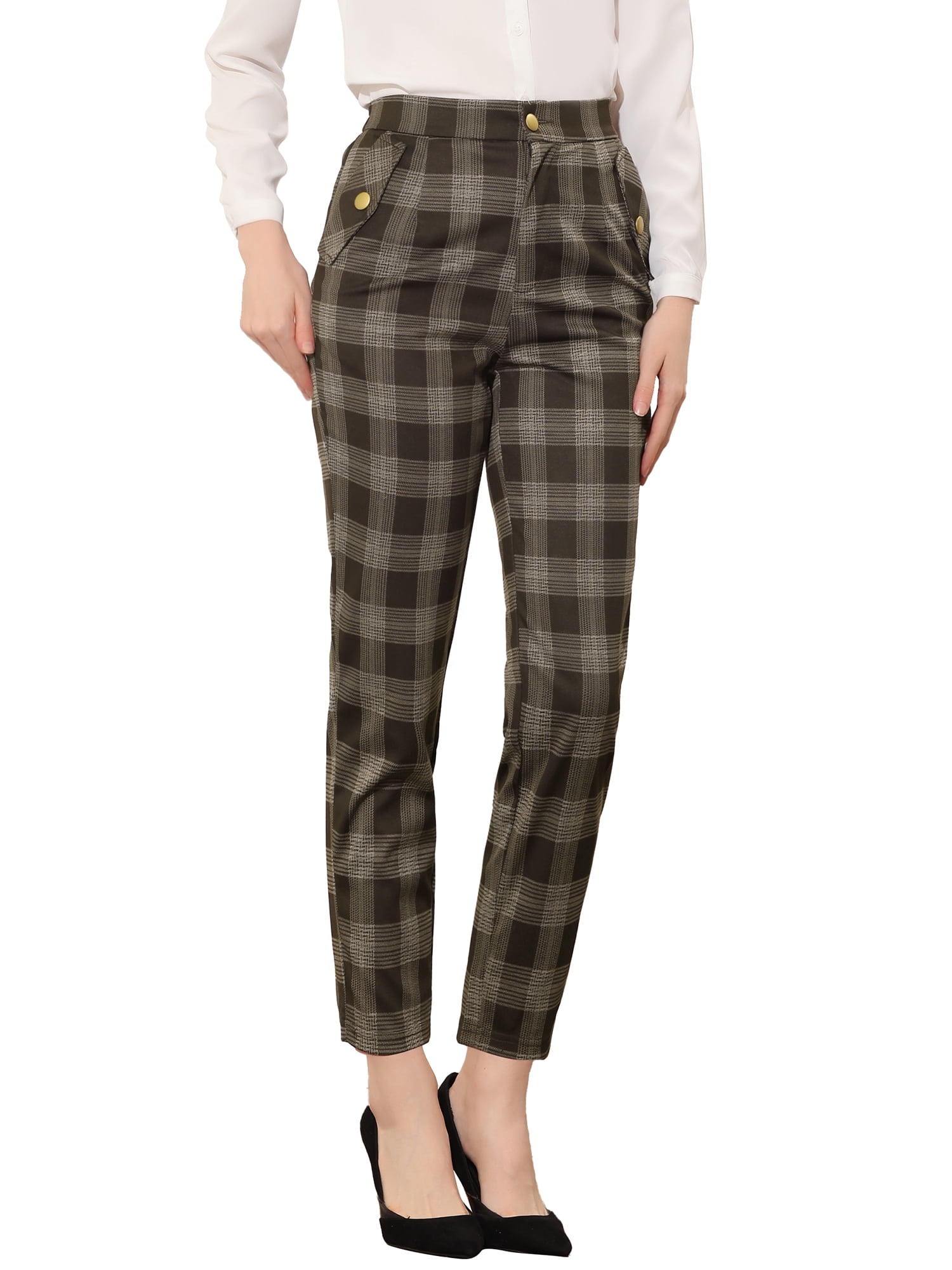 Tartan Plaid Women's Dress Pants INSPIRE CHIC Women's Tartan