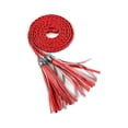 thumbnail image 1 of INSPIRE CHIC Women's Tassels Braided Skinny Waist Belts Red 132 cm/52 inches, 1 of 8